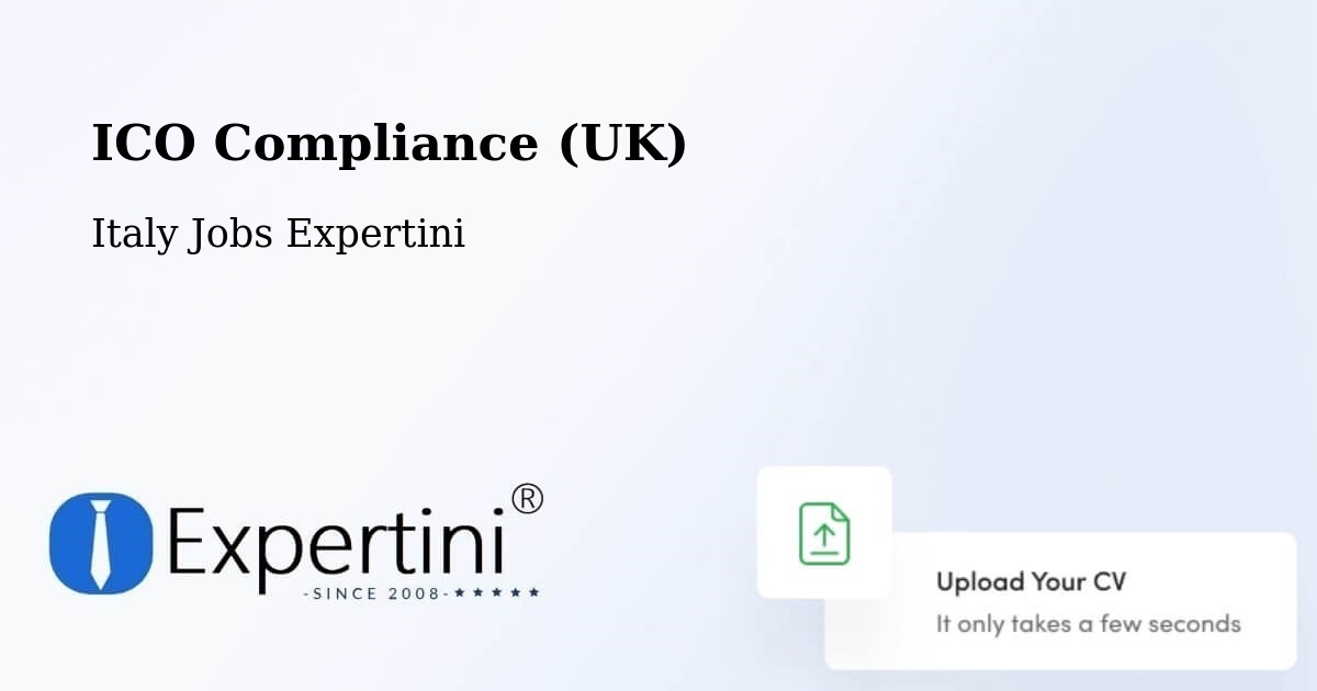 UK Data Protection & ICO Compliance – Clusone - Italy Jobs Expertini