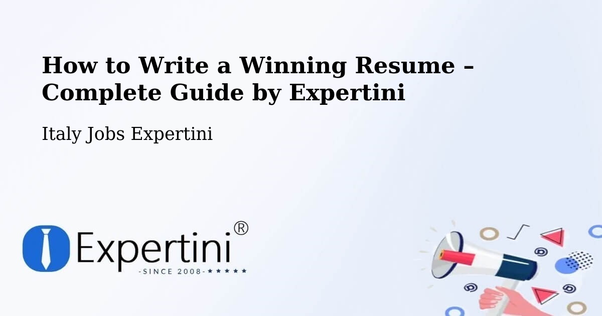Resume Writing Guide for Job Seekers – Clusone - Clusone, Italy Jobs Expertini